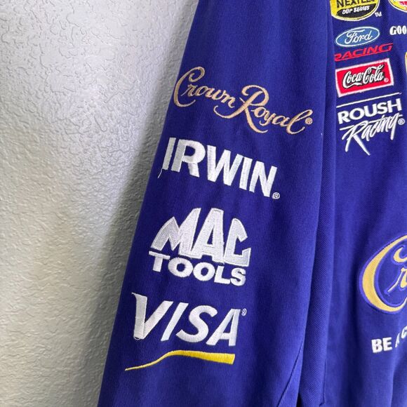 Jeff Hamilton Crown Royal Jacket Mens 4XL Vintage Nascar Patch Racing Bomber 97 - Picture 8 of 14
